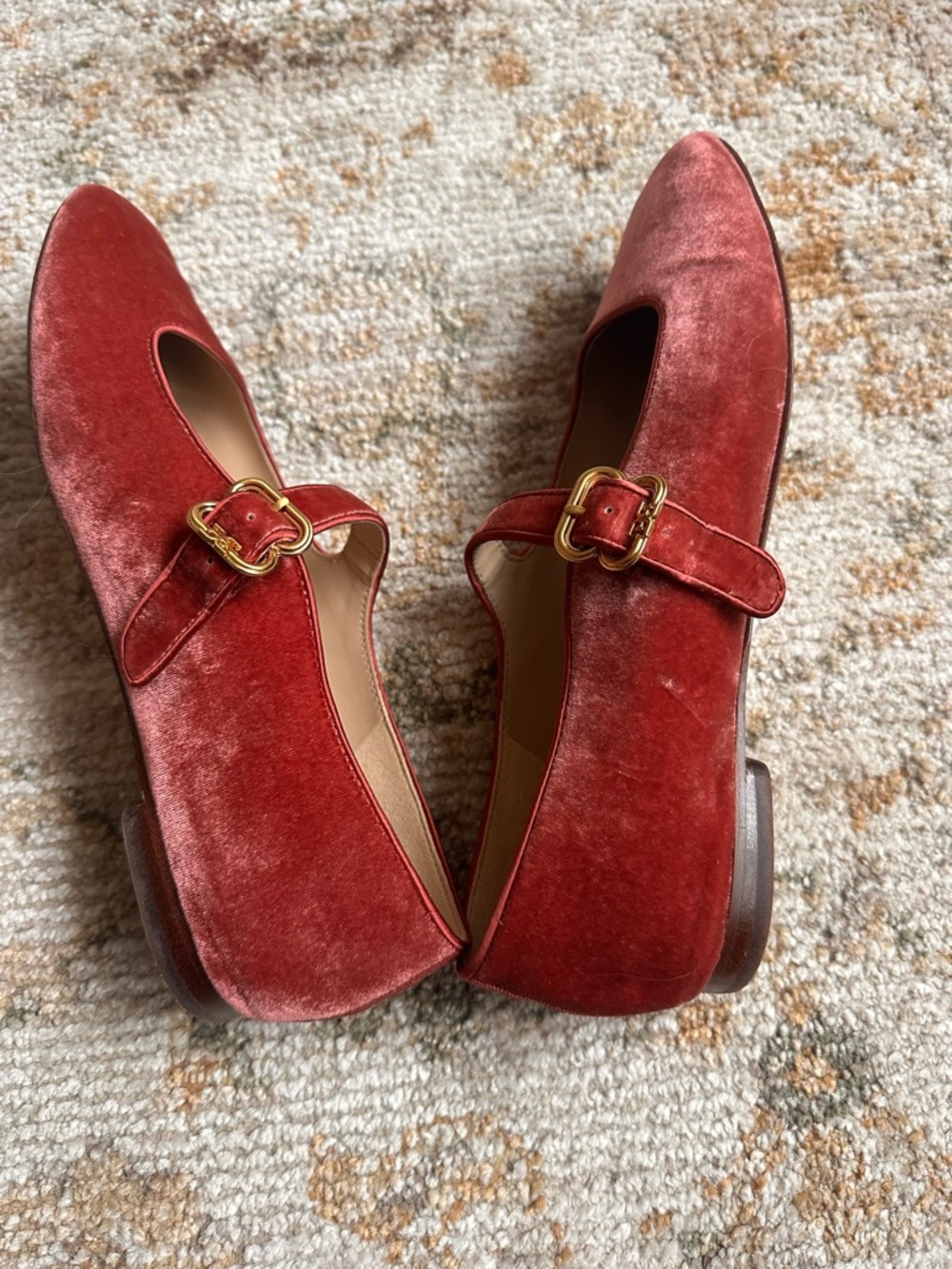 Sam Edelman Raspberry Mary Jane Flats. - Picture 7 of 16